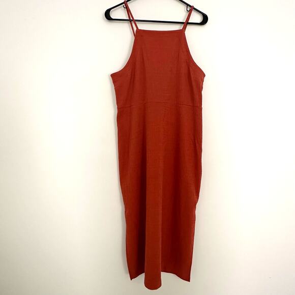Madewell Burnt Orange Cotton Dress Jumper Size Large - Picture 11 of 15